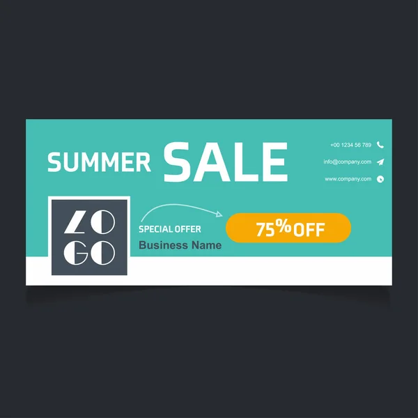 Summer sale flyer — Stock Vector