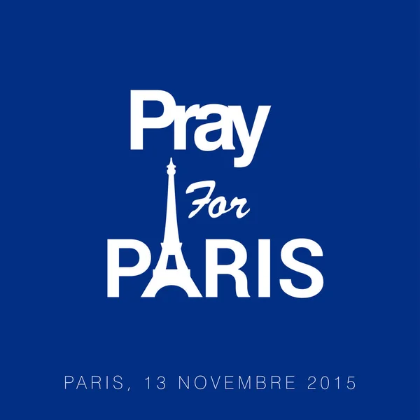 Paris kartı için dua — Stok Vektör