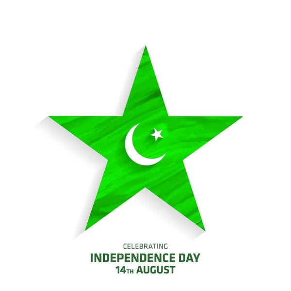 Cartão de dia da independência do Paquistão — Vetor de Stock