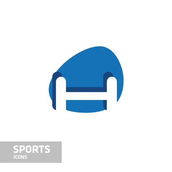 Mavi ve beyaz spor idolü — Stok Vektör