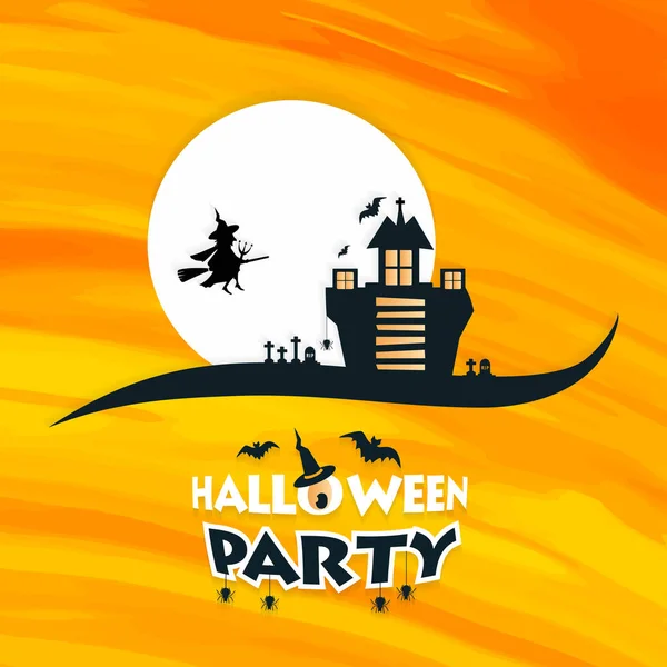 Einladung zur Halloween-Party, Grußkarte — Stockvektor