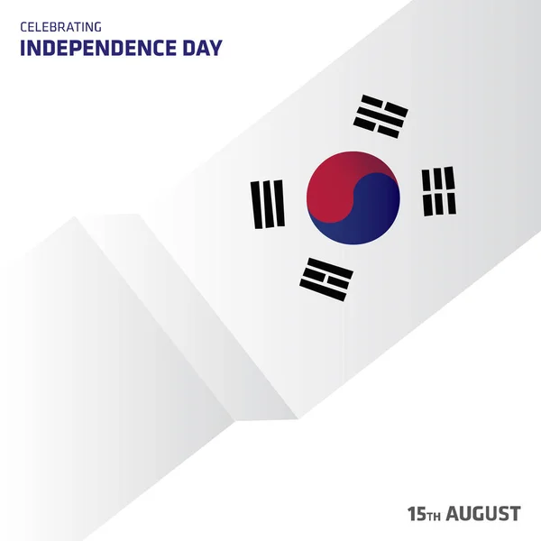 Dél-Koreában függetlenség napja kártya — Stock Vector