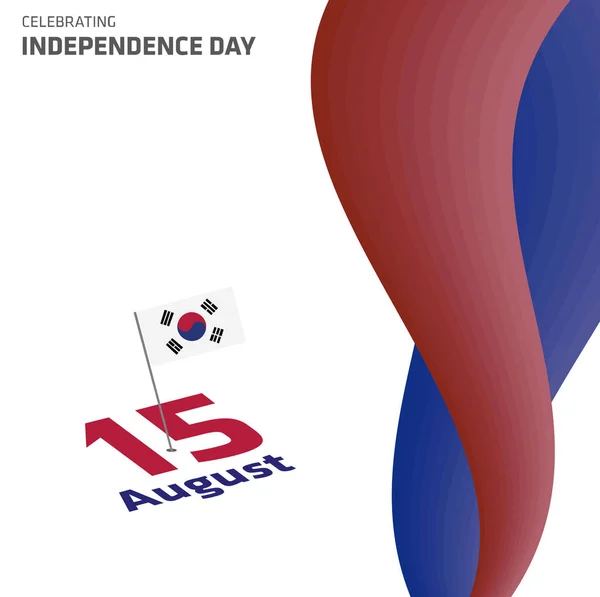 Sydkorea Independence Day card — Stock vektor