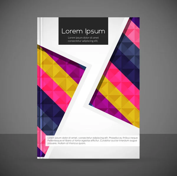 Élégant modèle de couverture de livre coloré — Image vectorielle