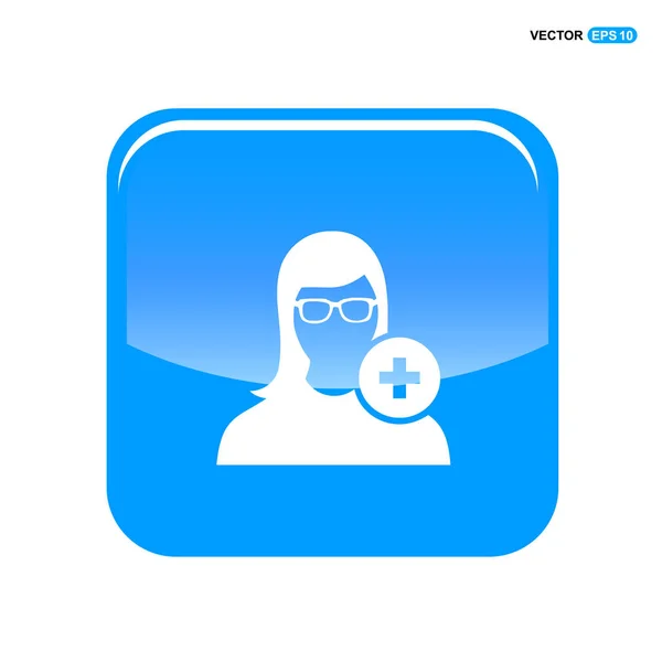 Dodaj ikonę avatar użytkownika — Wektor stockowy