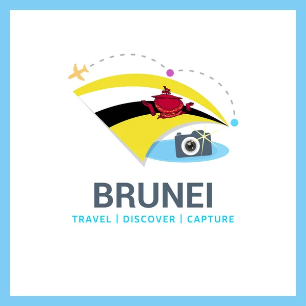 Brunei zászlaja logó — Stock Vector