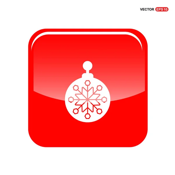 Kerstmis bal pictogram — Stockvector