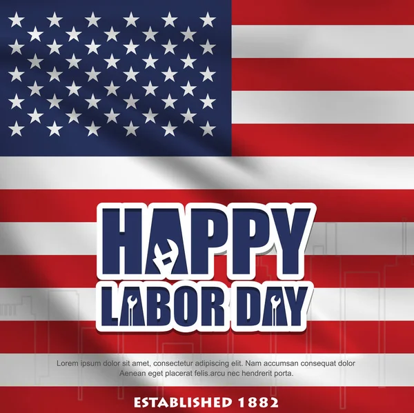 Happy Labor Day card — Stock Vector