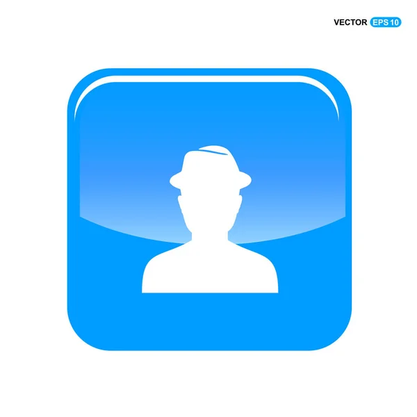 Людина в капелюсі значок аватар — стоковий вектор