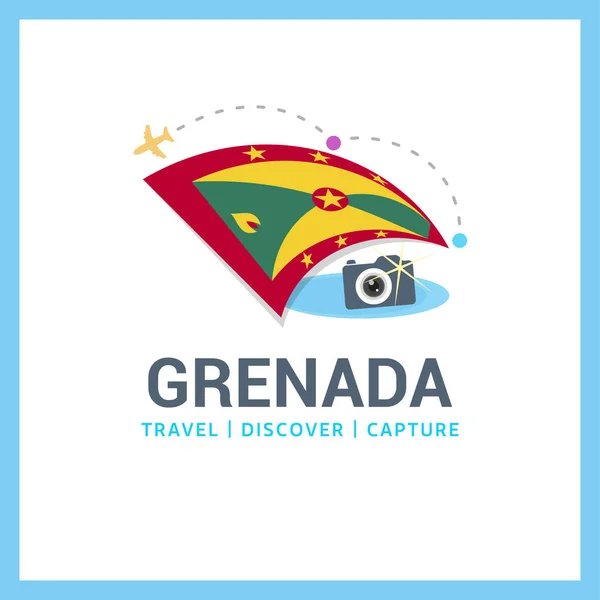 Grenada státní vlajka logo — Stockový vektor