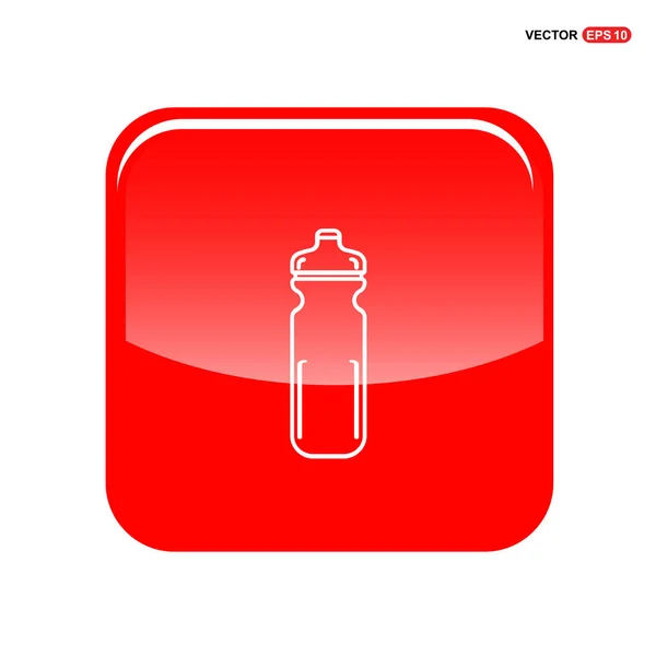 Ciclismo botella de agua icono — Vector de stock