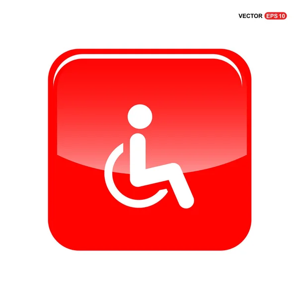 Ícone de pessoa com deficiência . — Vetor de Stock