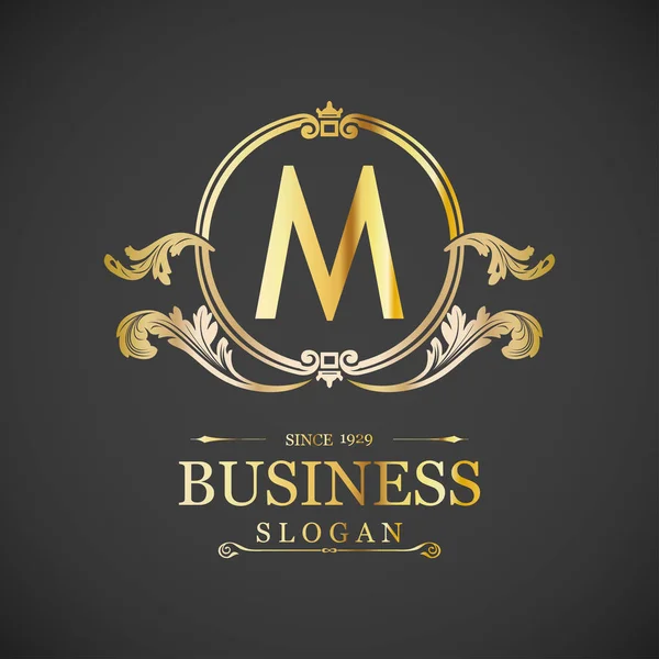 Golden business logotype icon — Stock Vector