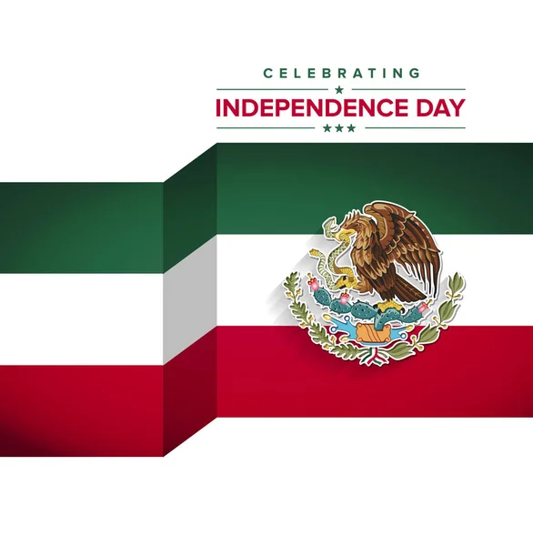 Κάρτα ημέρα ανεξαρτησίας του Μεξικού — Διανυσματικό Αρχείο