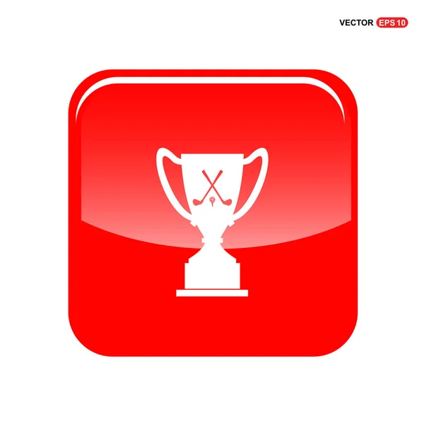 Golf cup award pictogram — Stockvector