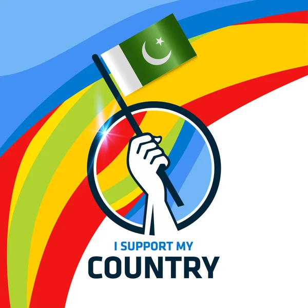 파키스탄 국기 로고 — 스톡 벡터
