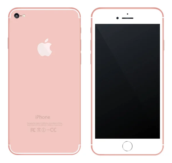 Iphone mockup front, side and back — Stock Vector