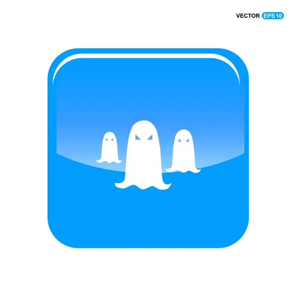Icona dei fantasmi di Halloween — Vettoriale Stock