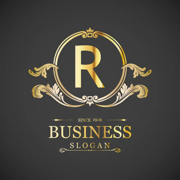 Golden business logotype-ikonen — Stock vektor