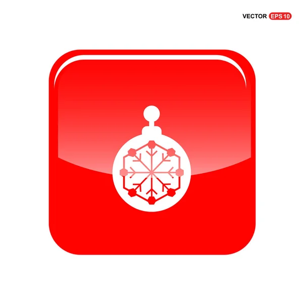 Kerstmis bal pictogram — Stockvector