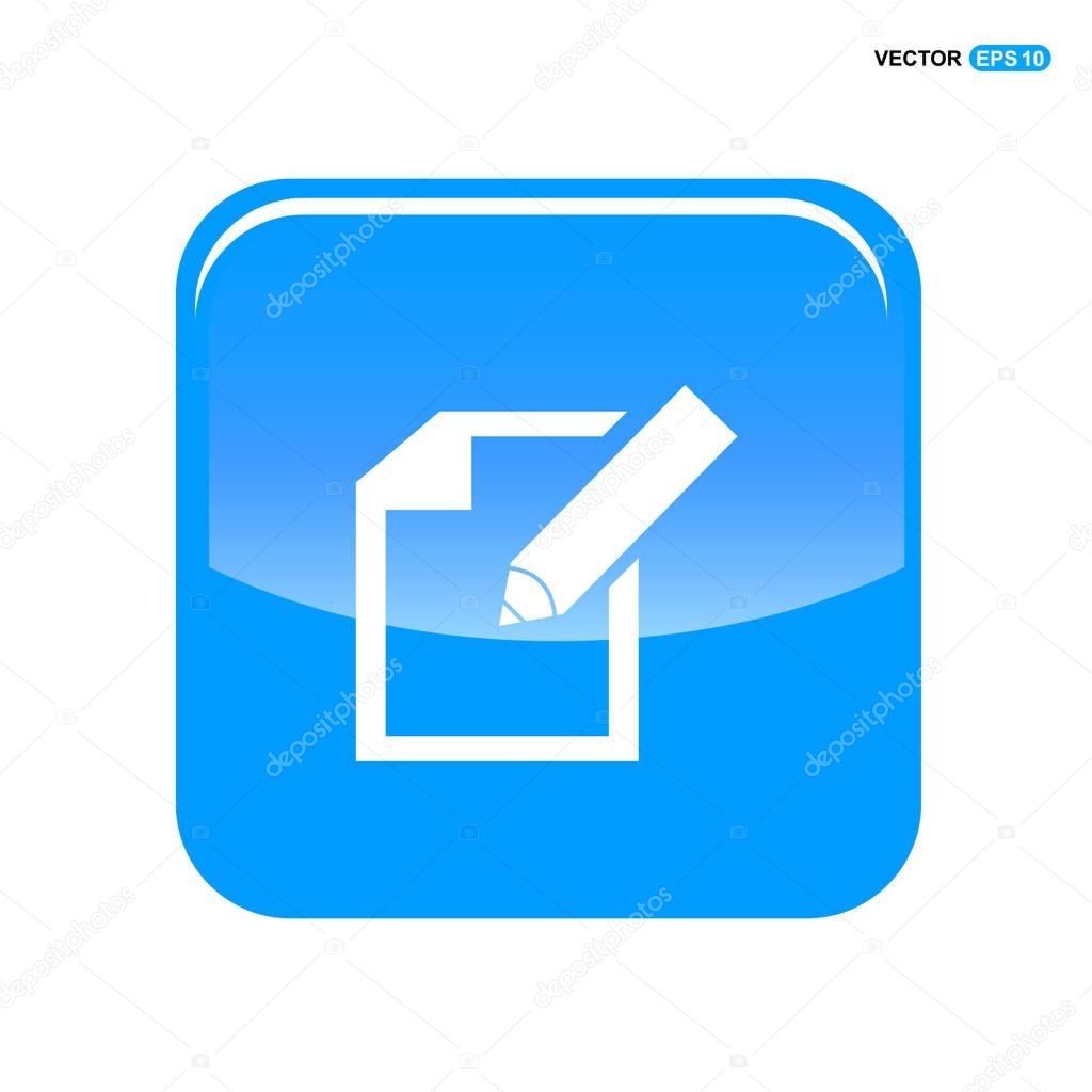 Edit icon with pencil, vector illustration