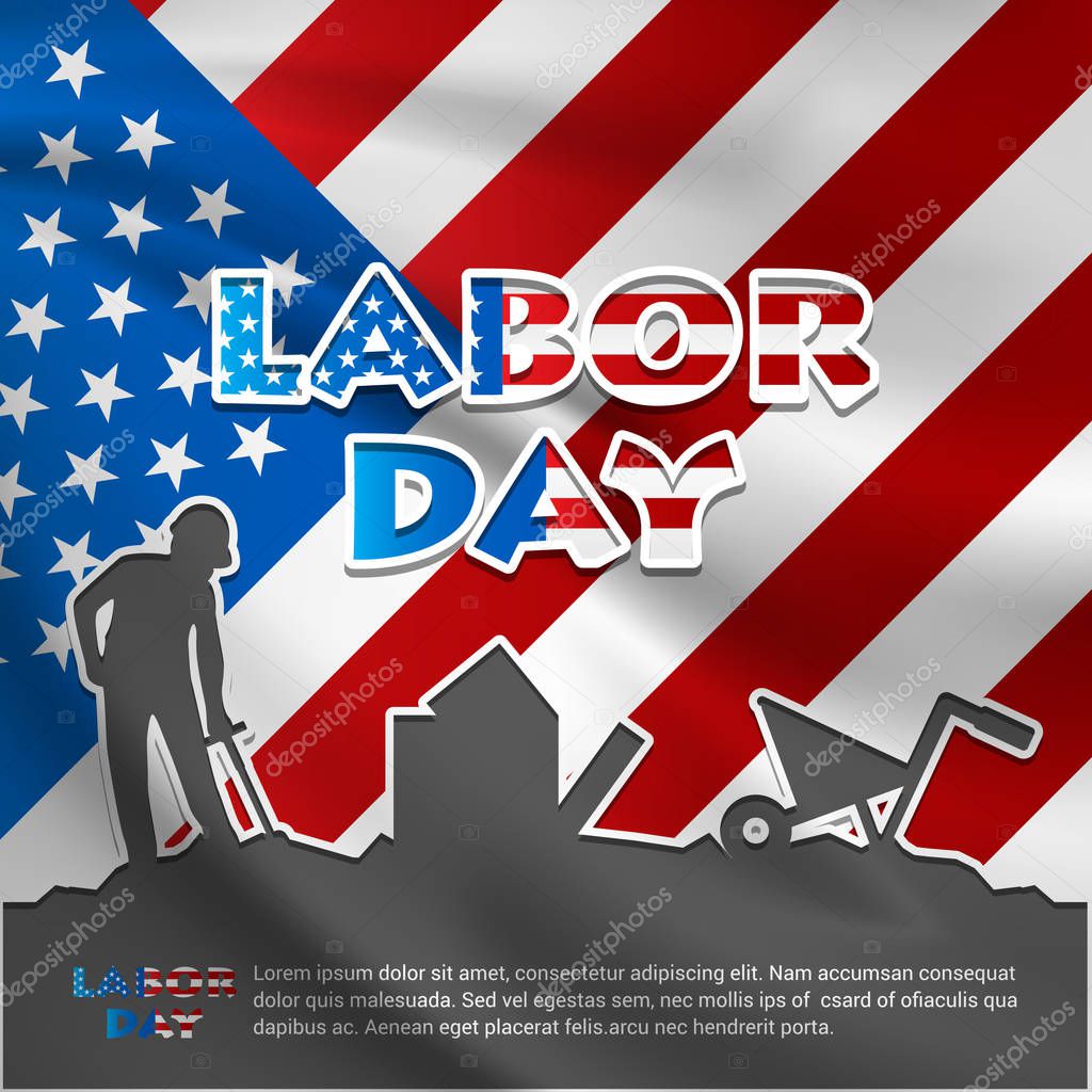Happy Labor Day card — Stock Vector © ibrandify #134498234