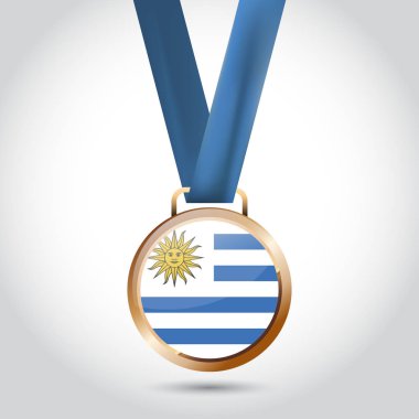 Bronz madalya Uruguay bayrağı 