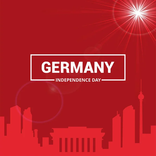 Ημέρα ανεξαρτησίας Γερμανία κάρτα — Διανυσματικό Αρχείο