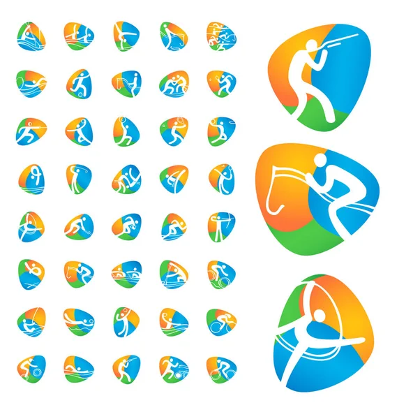 Set van sport pictogrammen — Stockvector