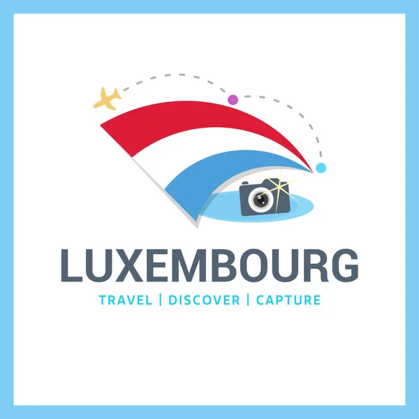 Λογότυπο εθνική σημαία του Λουξεμβούργου — Διανυσματικό Αρχείο