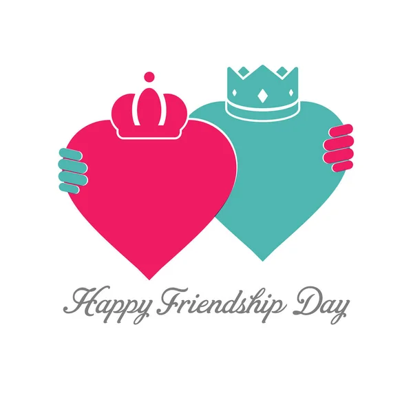 Χαρούμενη κάρτα ημέρας φιλίας — Διανυσματικό Αρχείο