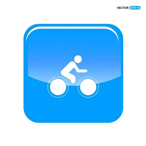 Man riding sport bicycle icon — Stock Vector