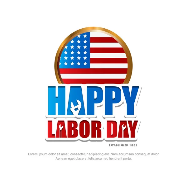 Happy Labor Day card — Stock Vector