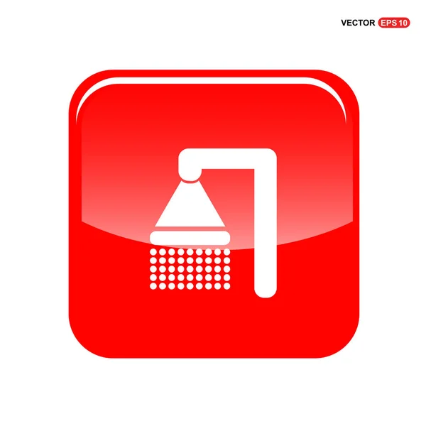 Icono botón rojo — Vector de stock