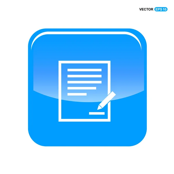Notebook kék gomb — Stock Vector
