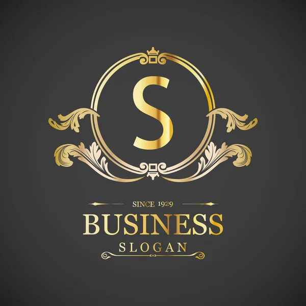Logo-ul de afaceri de aur — Vector de stoc