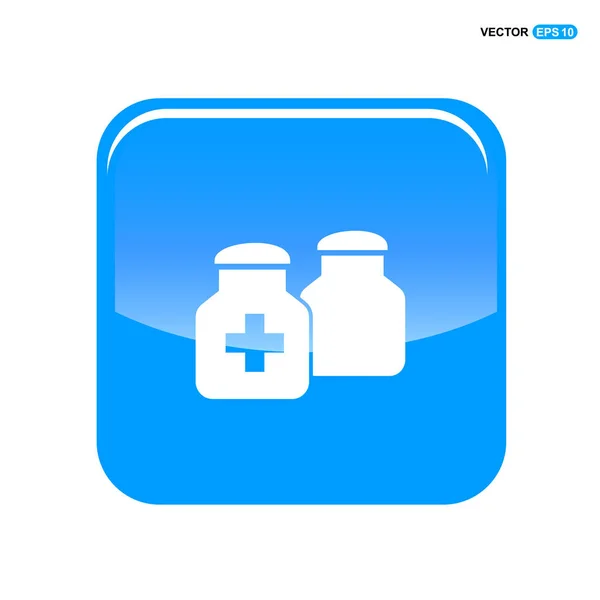 Medycyna butelek ikona — Wektor stockowy