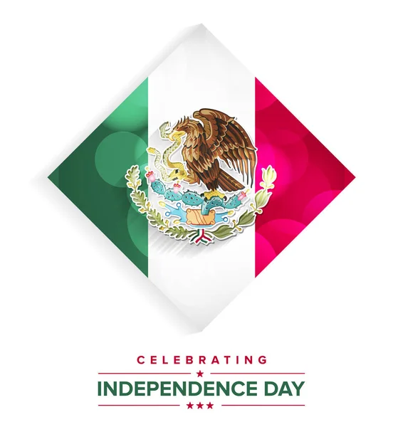 Tarjeta del día de la independencia de México — Vector de stock