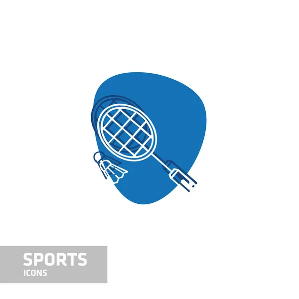 Ícone esporte azul e branco —  Vetores de Stock