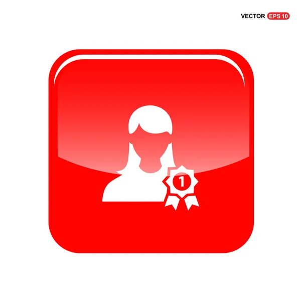 Icono botón rojo — Archivo Imágenes Vectoriales