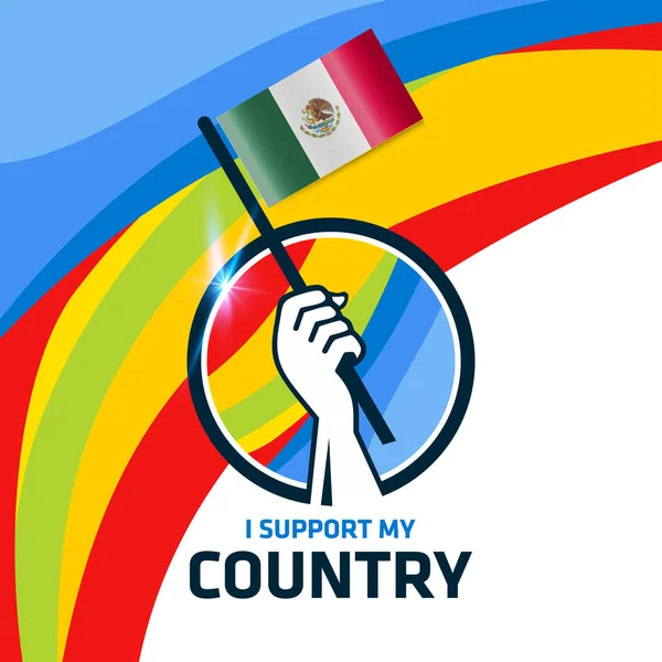 Mexico nationale vlag logo — Stockvector