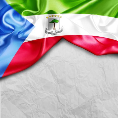 Ekvator Ginesi Cumhuriyeti bayrağı sallayarak