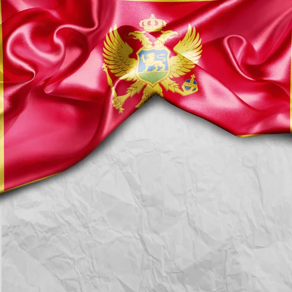 Waving flag of Montenegro — Stock Photo, Image