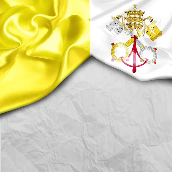 Acenando bandeira do Vaticano — Fotografia de Stock