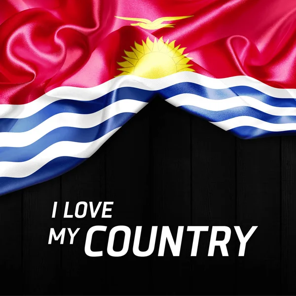 Я люблю свою страну с флагом — стоковое фото