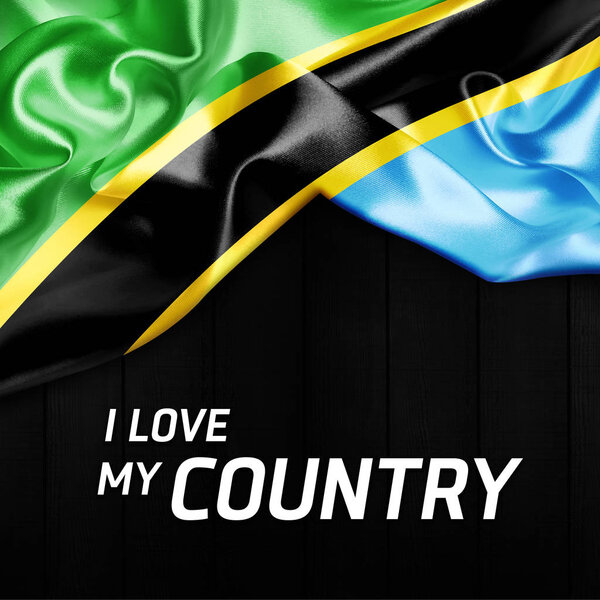I Love My Country with  flag