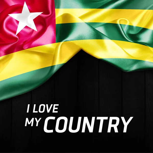 I Love My Country with  flag — Stock Photo, Image