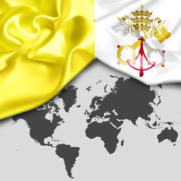 Waving flag of Vatican — Stock Photo, Image