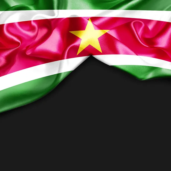 Waving flag of Suriname — Stock Photo, Image