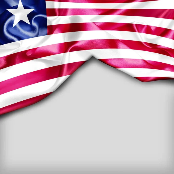 Waving flag of Liberia — Stock Photo, Image